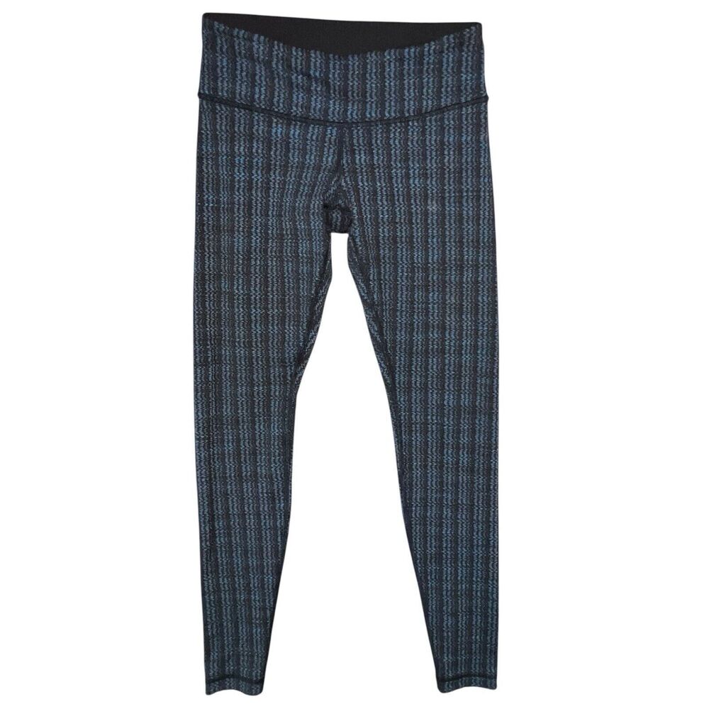 lululemon athletica Blue Black Patterned High-Rise Leggings